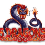 5 dragons pokie logo