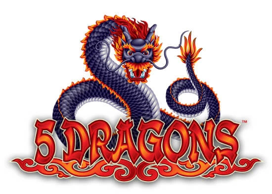 5 dragons pokie logo
